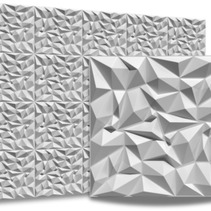 3D PVC Mirror White 50x50cm