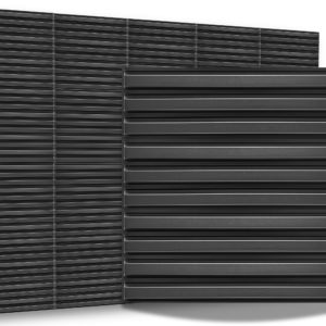 3D PVC Lamellen Slats Black 50x50cm