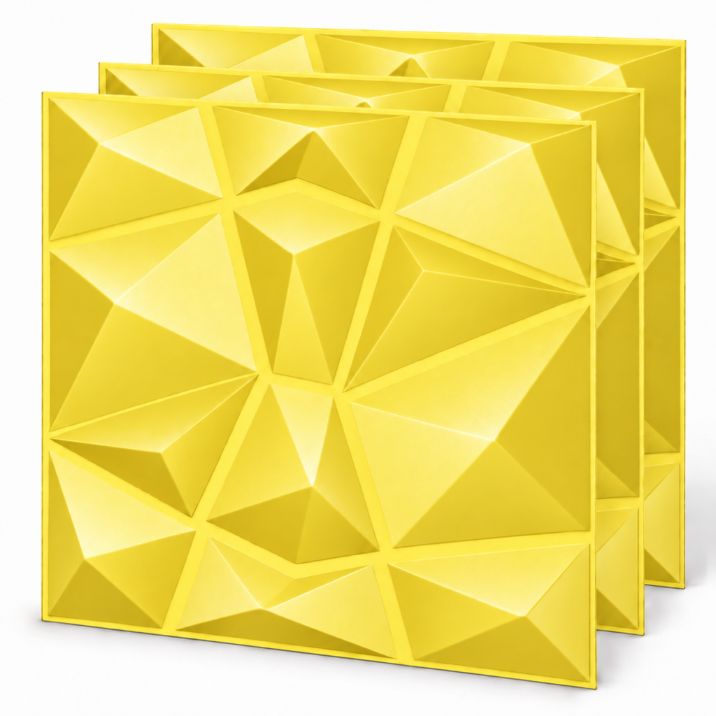 3D PVC Diamond Yellow 50x50cm 0,25sqm
