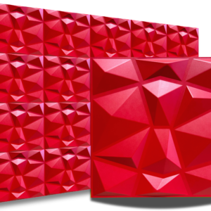 3D PVC Diamond Red 50x50cm 0,25sqm