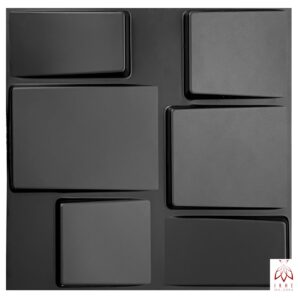 3D PVC Tetris Schwarz 50x50cm 0,25qm