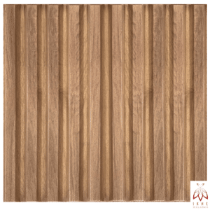 3D PVC Slats Lamellen Braun Holzoptik  50x50cm 0,25qm