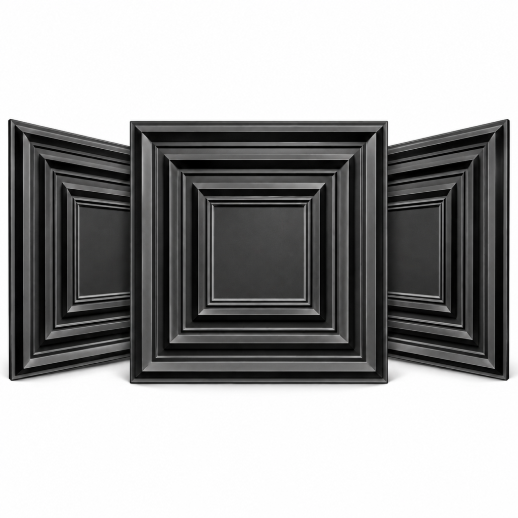 3D PVC Roma Schwarz 50x50cm 0,25qm