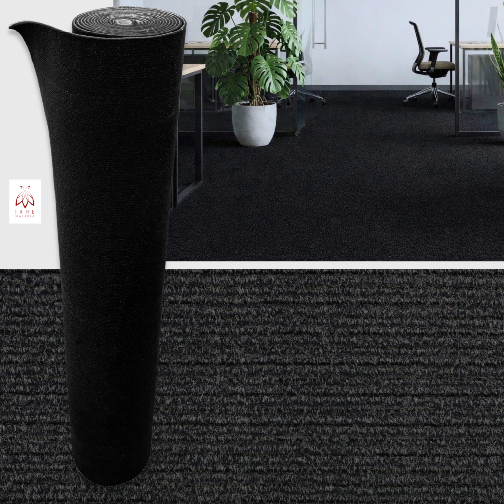 6 m² Self-Adhesive Carpet Roll Carpet Flooring 120 cm × 5 m – SXP-TWDT-005 Black
