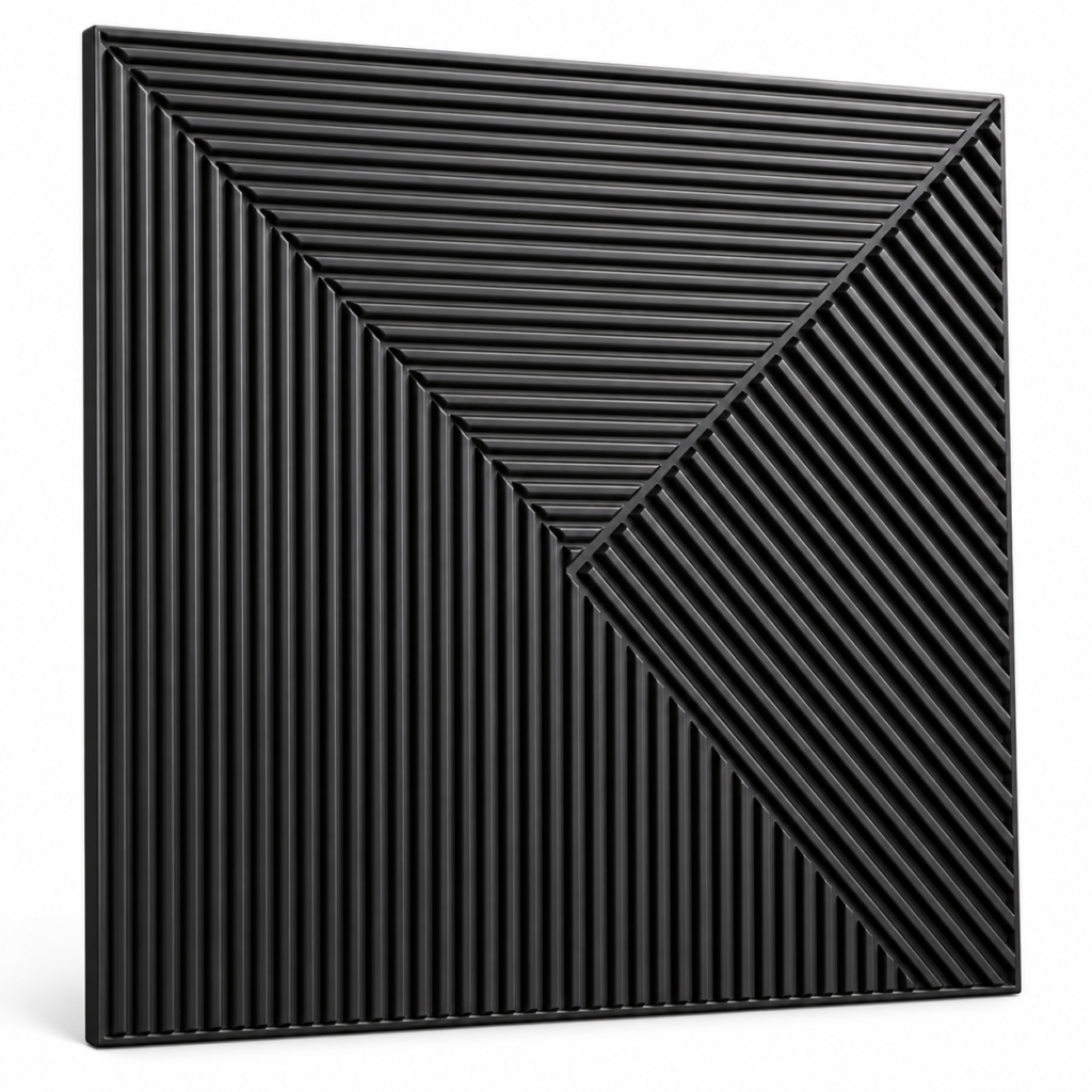 3D PVC D168 Cheops Schwarz 50x50cm