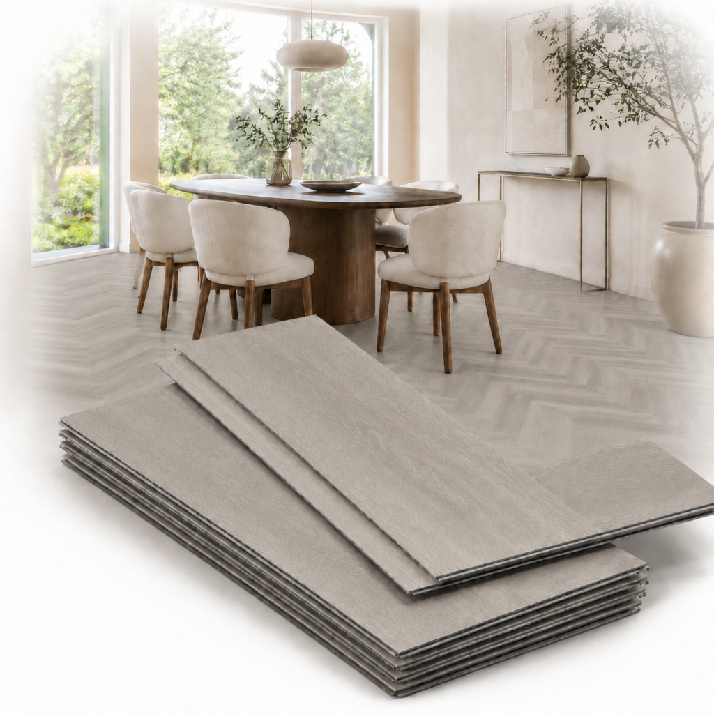 1.752 m² Premium Vinylboden Fischgrät 2075H FLÄMING EICHE