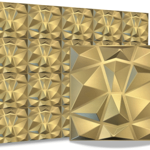 3D PVC Diamant Champagne Gold 50x50cm