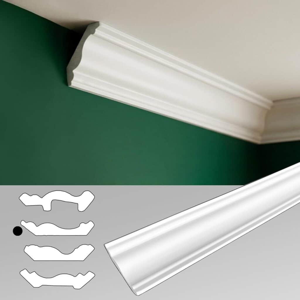 Modanature decorative 100 cm – Cornici per pareti e soffitti – Stabili e resistenti (JC335-W Leiste-04)