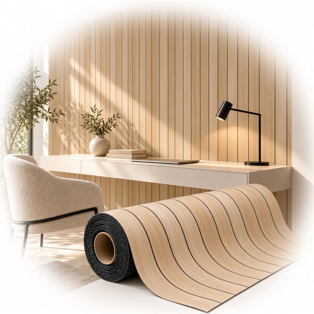 1,2 m² Selbstklebende 3D-Wandverkleidung SXP – Lamellenoptik Holz – R01 – 58432